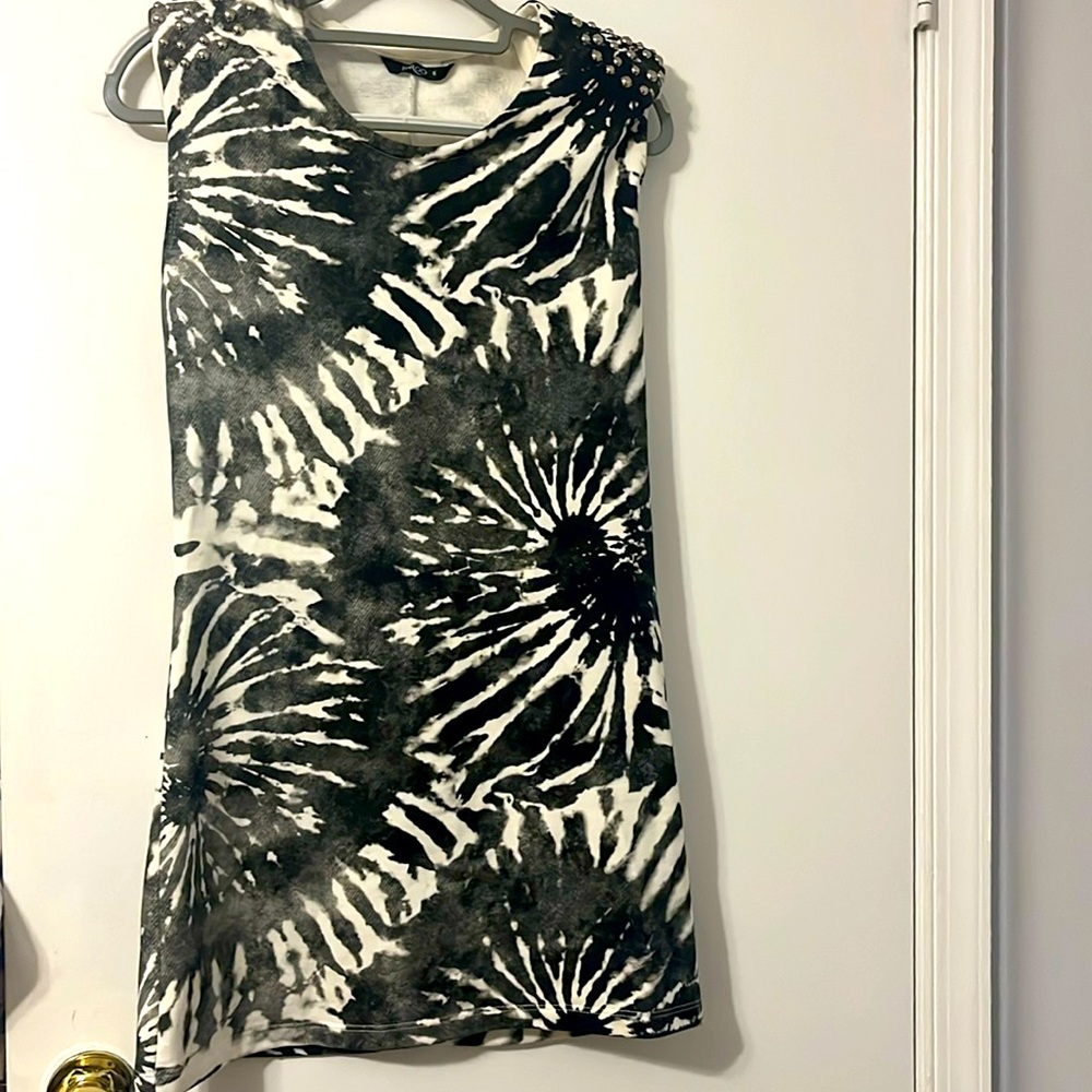 Ibroo Sporty tie dye dress S Black/White